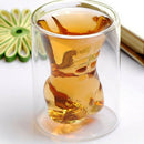 Muscle Glass Cup Double Wall Shot Bar Drink Whiskey Wine Beer Mug Glassware