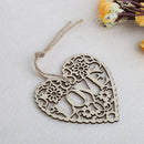 10Pcs Wooden Love Heart Shape Wedding Party Home Hanging Decoration Craft DIY