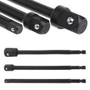 3Pcs 150mm Socket Adapter Set Hex Shank 1/4 3/8 1/2 Inch Impact Driver Drill Bit