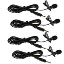 Pack of 4 Mini 3.5 Plug Clip-on Microphones Mic High Sensitivity 100cm