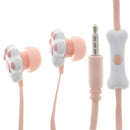 In Ear Wired 3.5 mm Cute Cartoon Animal Earphone Earbuds Headphone pink