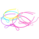 6x Child Stretchy Plastic Headband Candy Color BowknotTiara Hair Hoop Pa g Nw