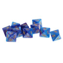 10 Pieces 8 Sided Polyhedral Dices Set With Numbers 1-8 For Party Game