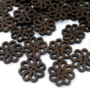 40pcs/lot PRO Flower Cute Wooden Buttons Sewing Craft Button 20MM NEW S0Q6