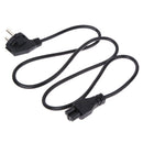 1M EU 3 Prong 2 Pin AC Laptop Power Cord Adapter Cable Black