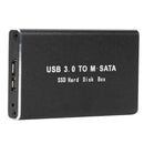Mini SSD Hard Drive Enclosure USB 3.0 to mSATA External Hard Disk HDD Case