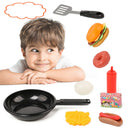 9pcs/Set Kids Toddler Fast Food Playset for Girls Boys Cooking Pretend Play