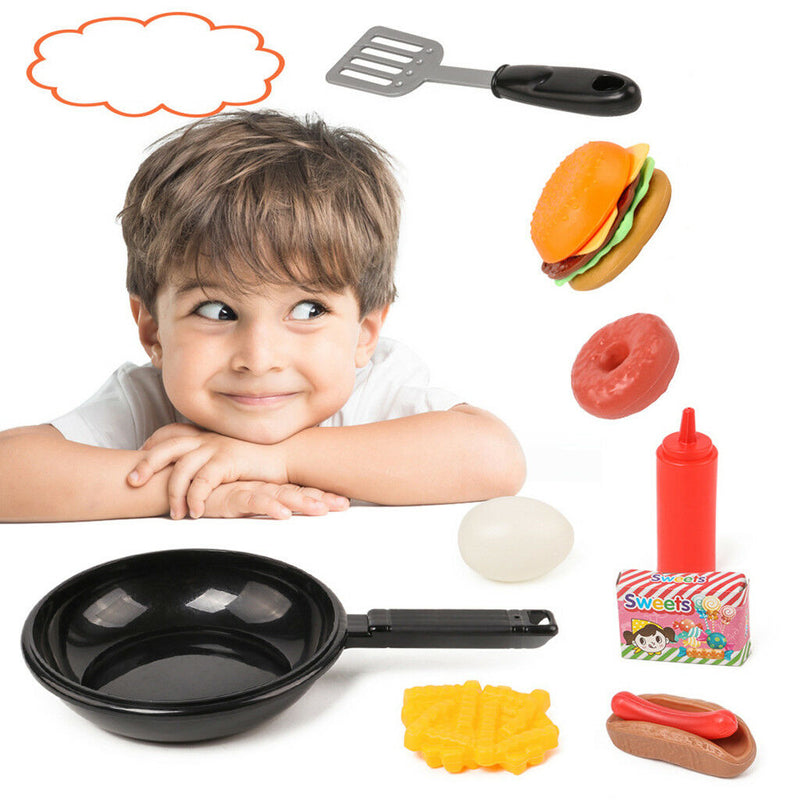 9pcs/Set Kids Toddler Fast Food Playset for Girls Boys Cooking Pretend Play