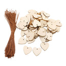 Unfinished Wooden Heart Blank Wood Cutout Heart Slices Discs DIY Crafts - Bag of