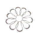 New 12Pcs Chrome Plated Ball Bead Easy Glide Shower Metal Curtain Rings Ho3C
