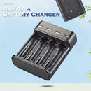 4 Slots Fast Charging Intelligent AA/AAA Rechargeable USB Battery Charger A