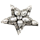 2pcs Star Sew on Patch Beads Rhinestone Repair Applique Motif Garment Decor