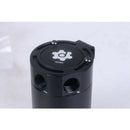 2-Port Baffled Aluminum Oil Catch Can Air Oil Separator Defends Intercooler