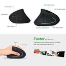 2.4G Wireless Vertical Mouse Left Hand USB Ergonomic Optical Mouse Left-Han