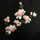 Magnolia Embroidered Blossom Flower Patch Iron/Sew Water Soluble. Applique