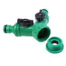 Irrigation 2 way Tap Garden Tap valve Hose Pipe Splitter Quick Connector Adapt%!