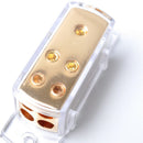 4-Way Car Audio Stereo Amp Power/Ground Cable Splitter Distribution Block w/ Cap