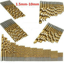 97pcs/Set Titanium Coated HSS High Speed Steel Twist Drill Bit 1.5-10mm MDG