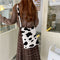 Cow Print Crossbody Bag Plush Women Fashion Big Capacity Shoulder Pouch (1)