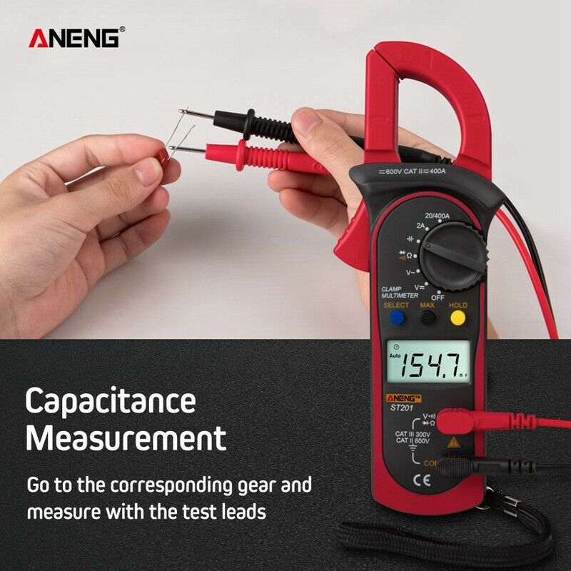 Aneng Digital Clamp Multimeter St201 2000 Counts Meter Ammeter Ac/Dc Voltag B1R3
