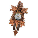 Creative Wooden Handcrafted Cuckoo Clock Carved Battery-operated Clock N
