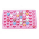 55 Mini Heart Shape Silicone Ice Cube Mold Fondant Chocolate Tray MouldB Hn