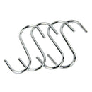 4-Pack Mini S Shaped Hooks Hanging Hooks Chrome Plated Multi-function Hooks