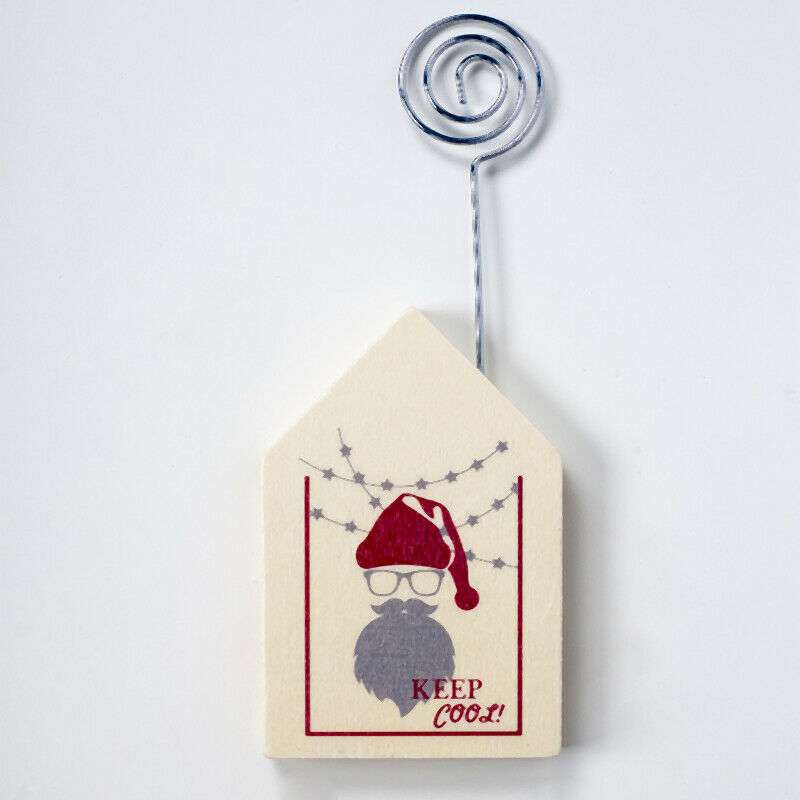 1 Set 5 Pcs Christmas Decorations Ornaments Christmas Print Wooden Notes Fo M7F6