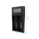 Dual Solts Smart Lcd Battery Charger Short Circuit Protection for 26650 186 C7F5
