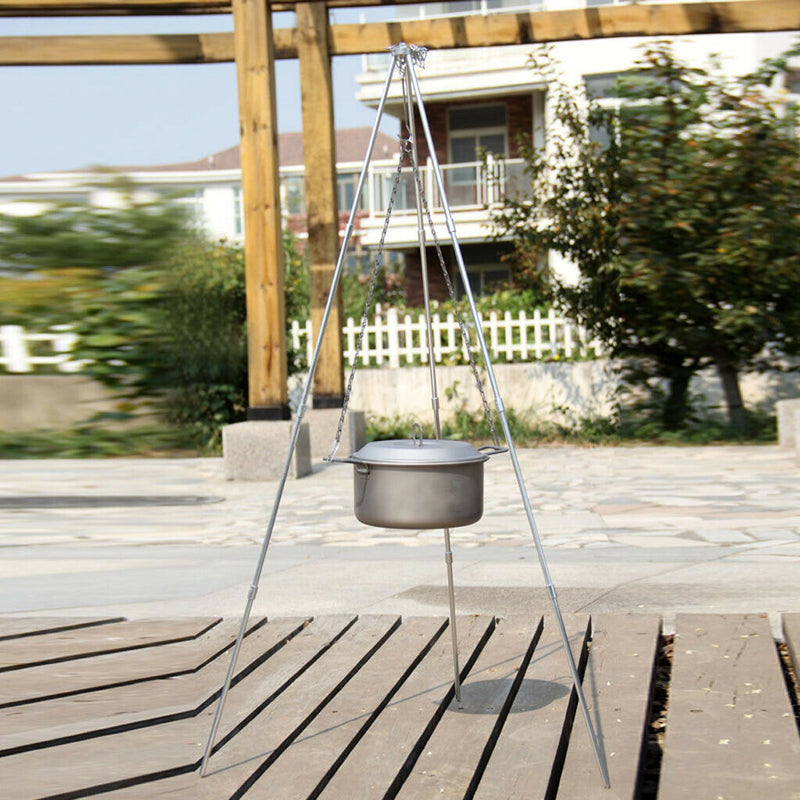 Outdoor DIY Cooking Camping Party Hanging Pan Pot Titanium Chain & Hooks
