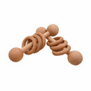 1 Pcs Wooden Teether Rattle Activity Gym Toys Wooden Blank Ring Teething ToyI2L2