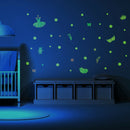 Luminous Wall Stickers Butterfly Swan Night Glow Wall Decals Bedroom Decor A
