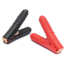 Hot 2pcs Car Battery Test Alligator Crocodile Clips Clamp Red+Black Testing A BX