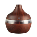 Usb 300Ml Aroma Humidifier Aromatherapy Wood Grain 7 Color Led Lights Elect O9X9