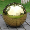Pack of 3 Golden Stainless Steel Gazing Ball Seamless Mirror Balls Sphere Hollow