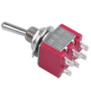 4Pcs AC 250V 2A 120V 5A 6 Pin Terminals ON/Off/ON DPDT Toggle Switches M8M1