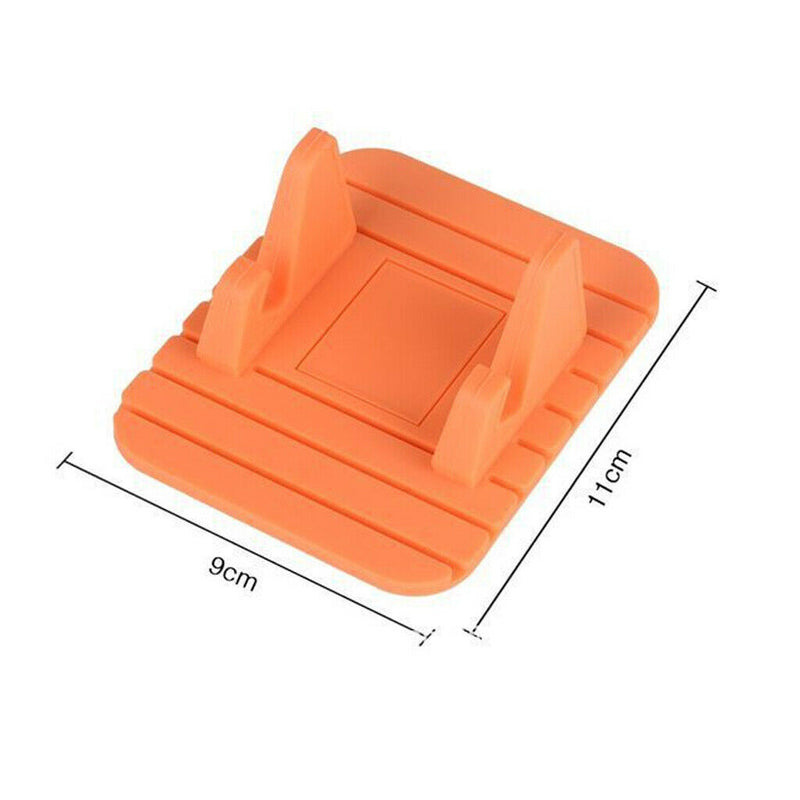 4pcs Durable Anti Shake Car Phone Stand Silicone Mat Holder Anti Slip Black