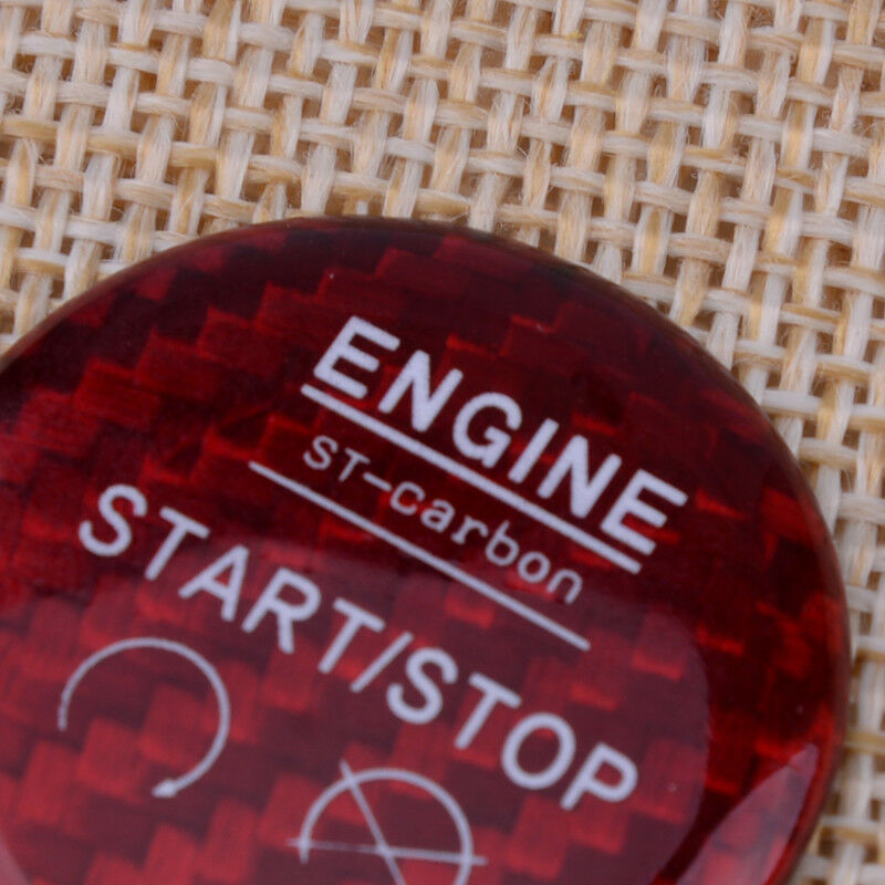 Engine Start Stop Carbon Fiber Switch Button Cover fit for Ford Mustang 2015-18
