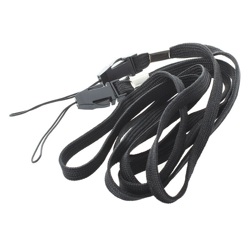 2 x Straps Neck straps for Mp3 Portable Camera Phone Identity Card - Black D1B2