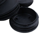Blanking End Round Tube Inserts Cap Cover 50mm Dia Black 12 Pcs