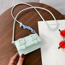Mini Shoulder Bags Candy Color Purse Women PU Crossbody Handbag (Green)