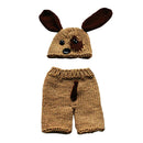 Punny Dog Newborn Baby Crochet Knit Photography Photo Prop Hat Costume Set