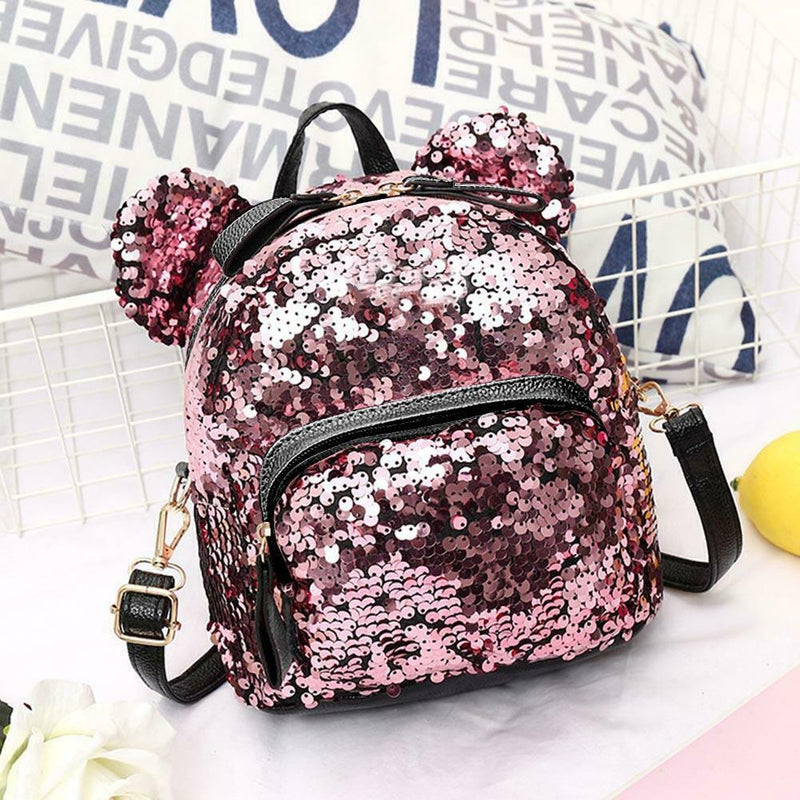 Shining Women Sequins Backpacks Teenage Girls Party Mini School Shoulder Bags