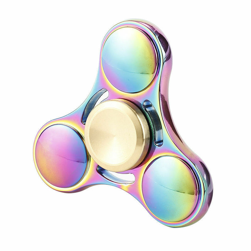 Rainbow Tri Hand Spinner Fidget Bearing EDC Gyro Fingertips Titanium Alloy