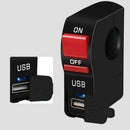Motorcycle Handlebar Headlight Spot light On Off Switch Waterproof USB C WCD