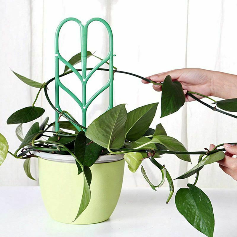 3pcs Mini DIY Leaf Shape Garden Trellis Plants Lattice Pots Supports for Cl
