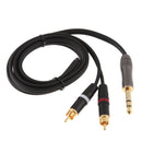 6.35mm to Dual RCA Amplifier Mixing Console TRS Audio Splitter Cable 1.5m