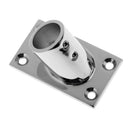 Marine-Grade Stainless Steel 316 Deck Handrail Base Rectangle 60 Degree 7/8"