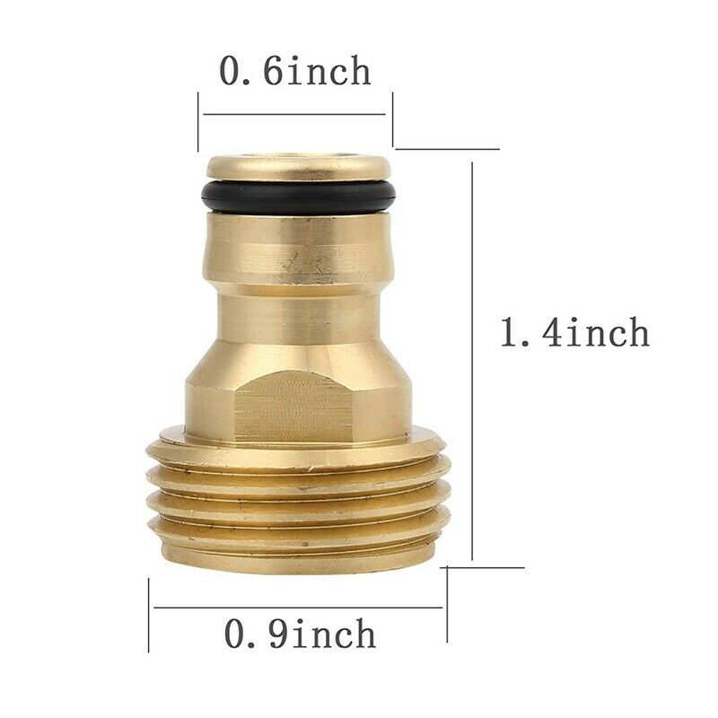 Male Brass Garden Hose Quick Connector 3/4 Inch Water Thread Hose Fitting N