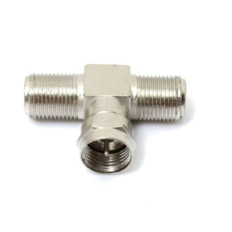 Male to 2 Female 2 Way F-Type Splitter Combiner TV Virgin Cable Sky Satellite  Z